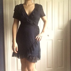 Wrap Ruffled Dress